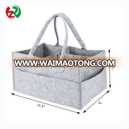 Customized High Quality Cheap Changeable Compartment Napkin Bag Organizer felt diaper caddy